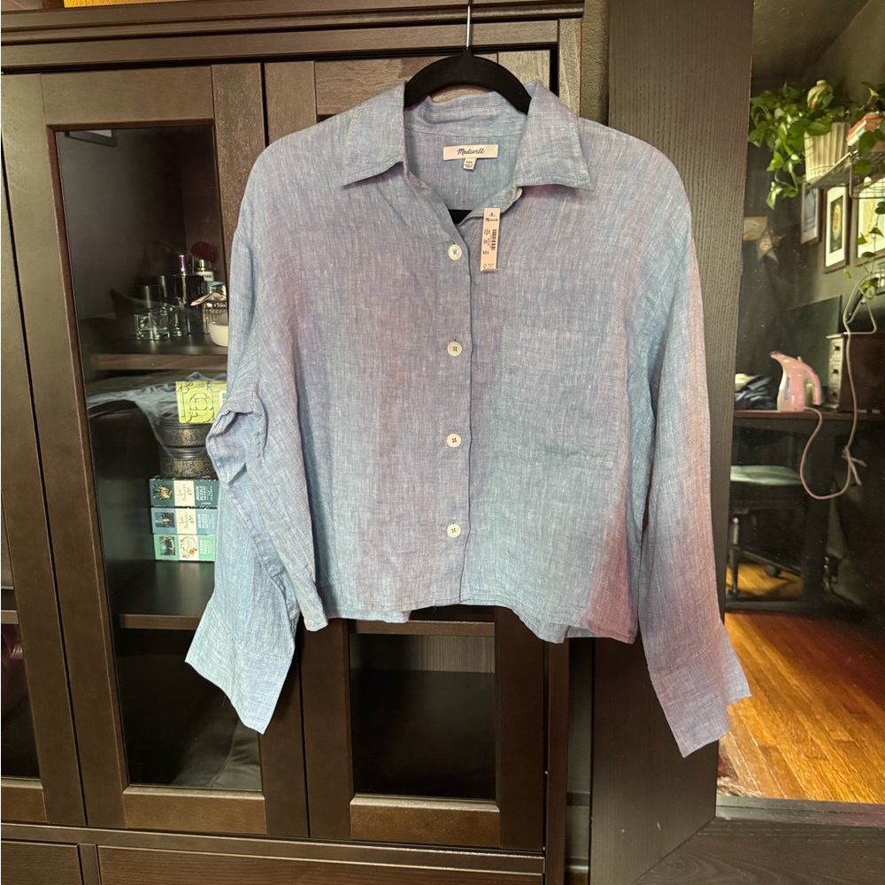 Madewell Straight-Hem Linen Button Down